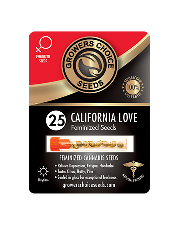 Buy California Love Feminized Cannabis Seeds 25 Pack