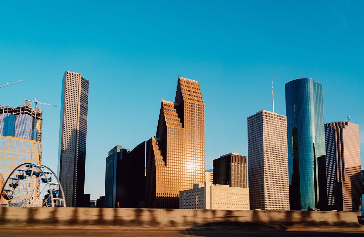 Houston skyline in the morning