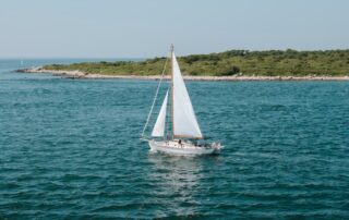Sailboat in the waters of Martha’s Vineyard